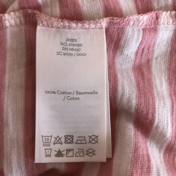 Boden ruffle neck breton striped long sleeve cotton t-shirt size medium - Picture 7 of 7